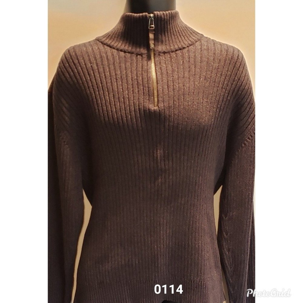 Calvin Klein Jeans Men's Gray Quarter Zip Sweater - Picture 1 of 4
